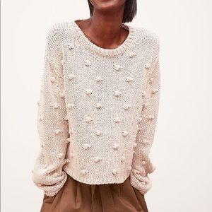 Zara pom pom knit sweater